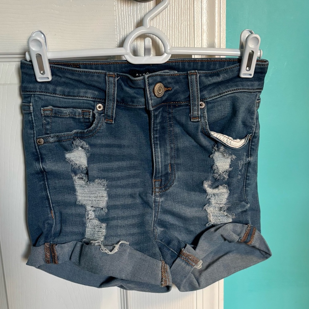 Aeropostale High Rise Midi Jean Short